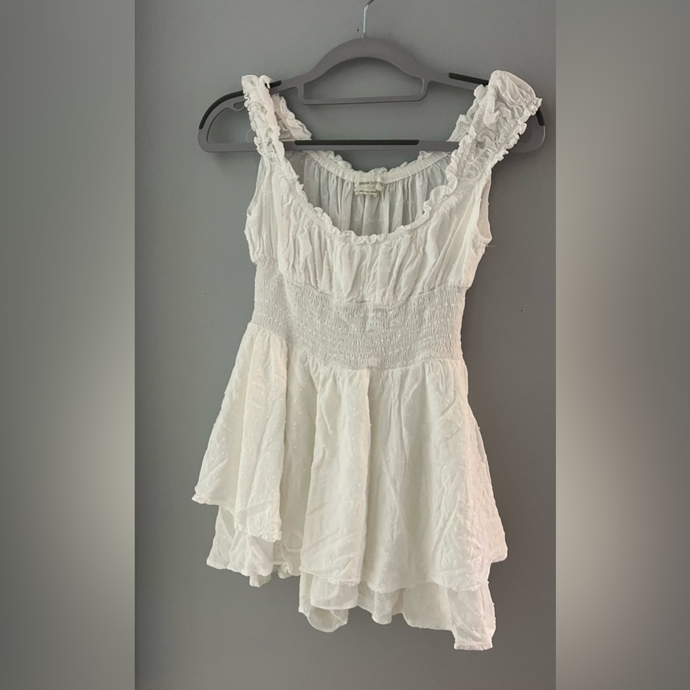 UO Rosie Smocked Tiered Ruffle Romper
